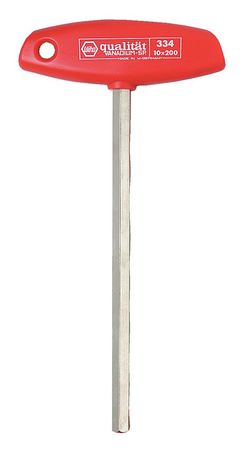Wiha Metric Plain Hex Key, 2.5 mm Tip Size, 100 mm Long, 100 mm Short 33402