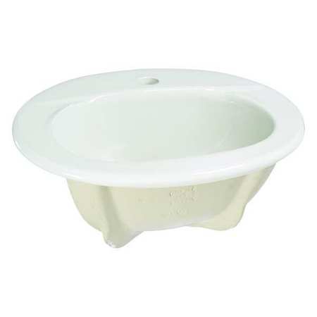 ZURN Lavatory Sink, Drop In, Vitreous China White, Bowl Size 8-7/8" Z5111