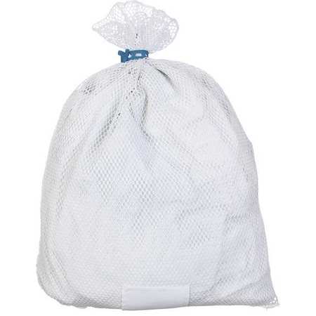 ZORO SELECT Rubber Closure Polyester Mesh Laundry Bag White MI245565
