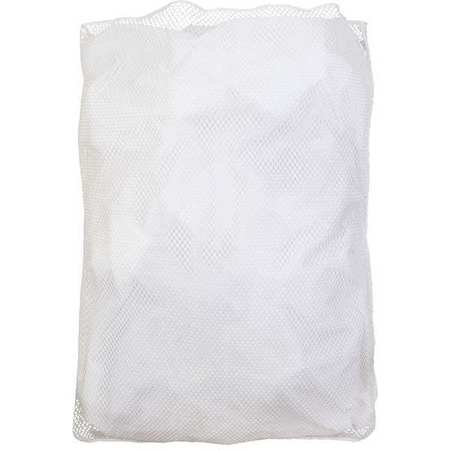 Zoro Select Open Top Polyester Mesh Laundry Bag White GG245565