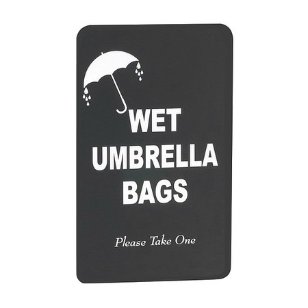 Glaro Wet Umbrella Bag Sign, 11 in Height, 7 in Width S117BK