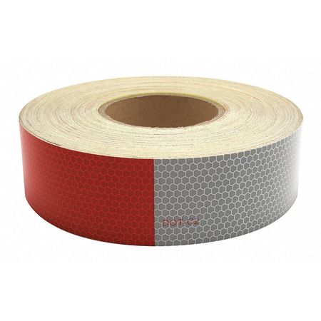 IMPERIAL SUPPLIES Reflective Tape, Roll, 150 ft L, Red/Silver 38XF46