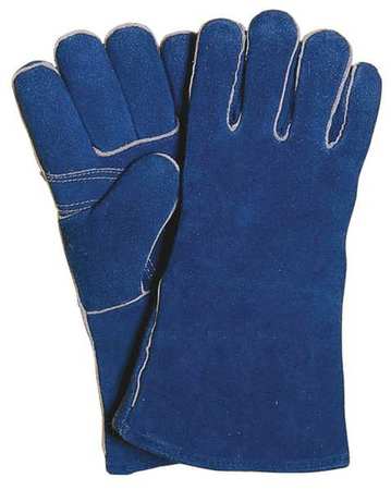 Tillman Cowhide Leather Stick Welding Gloves, Straight Thumb, Blue, Size XL, 1 Pair 1018B