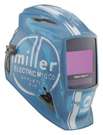 Miller Electric Welding Helmet, Vintage Roadster, Blue 281004