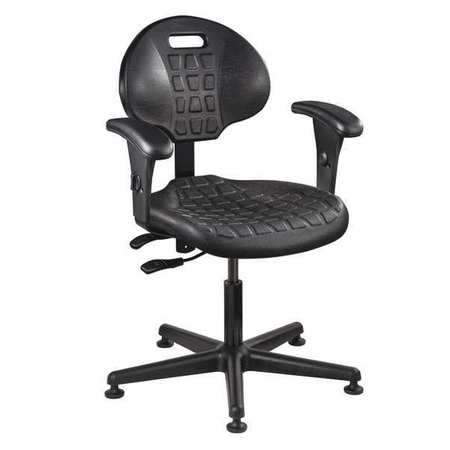 Bevco Polyurethane Desk Chair, 15" to 20", Standard, Black 7001-BLK-AA