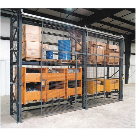 WIRECRAFTERS Pallet Rack Encl, 3 Bay, 120inW, 36inBaseD RE10836SD3