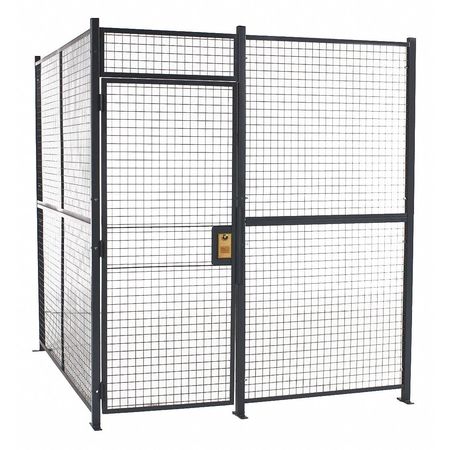 WIRECRAFTERS Woven Partition Cage, 16 ft. 6inW, 4 Sided 161684