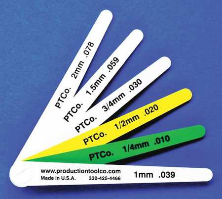 Assembly Tool Feeler Gauge, 0.236 In Thick, 4 In L Blade L - 612