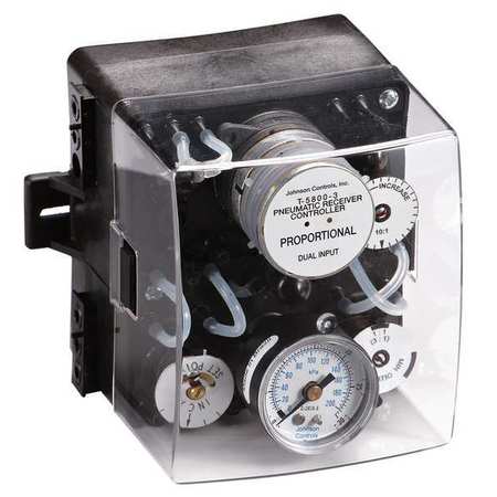 JOHNSON CONTROLS Pneumatic Controller, Single Input, Output: 3 to 15 T-5800-1