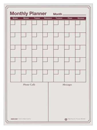 MAGNA VISUAL 16"x12" Magnetic Plastic Planning Board, White/Maroon MP-1216