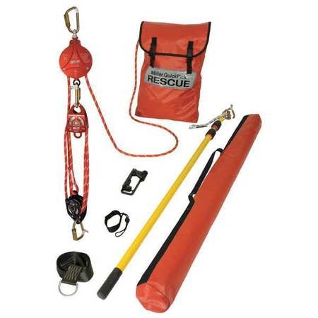 Rescue System w/BackUp Brk, Cable 50 ft -  HONEYWELL MILLER, QP/50FT