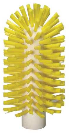 VIKAN 3" W Tube and Pipe Brush, Medium, Not Applicable L Handle, 5 1/2 in L Brush, Yellow, 6 in L Overall 5380776