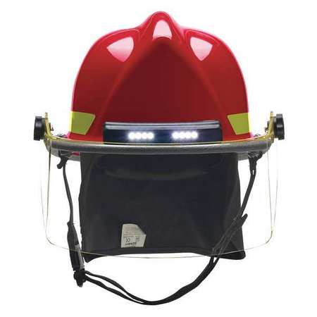BULLARD Fire Helmet, Traklite(R) Light System, Red LTXRDTL