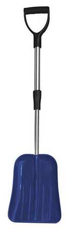 Westward Snow Shovel, 18-1/2 in to 27 in Aluminum D-Grip Handle, Poly Blade Material, 9 1/2 in Blade Width 38ZF77