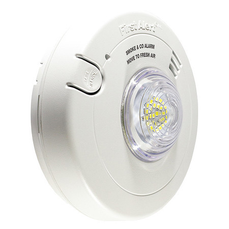 FIRST ALERT Combination Alarm/LED Strobe, 120V AC 7030BSL