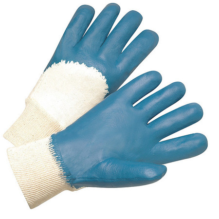 WEST CHESTER PROTECTIVE GEAR Nitrile Coated Gloves, 3/4 Dip Coverage, Blue/White, L, 12PK 4060/L