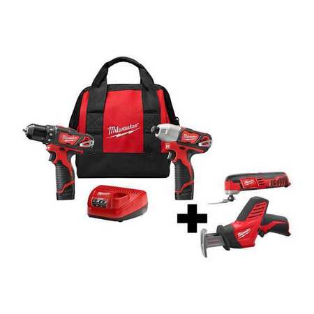 MILWAUKEE TOOL M12 2Pcs Kit, M12 Hackzall, M12 Multitool 2494-22, 2420-20, 2426-20