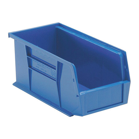 Quantum Storage Systems 30 lb Hang & Stack Storage Bin, Polypropylene, 5-1/2 in W, 5 in H, Blue, 10-7/8 in L, 8 PK K-QUS230BL-8