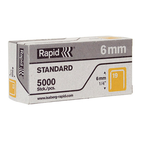 RAPID Staples 19, FneWire, Stndrd, 1/4", PK5000 23391100