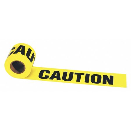 IRWIN Barricade Tape, Caution, 3 in Wide, 300 ft Long, Yellow/Black 66200