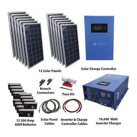 Aims Power Off Grid Kit, 3180W, Solar, 10kW, Inverter KITB-10K48240-C1