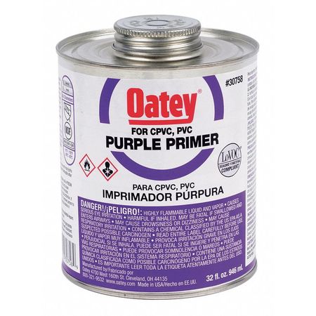 Oatey PVC Primer, Purple, 32 oz. 30758