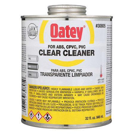 Oatey PVC Cleaner, Clear, 32 oz. 30805