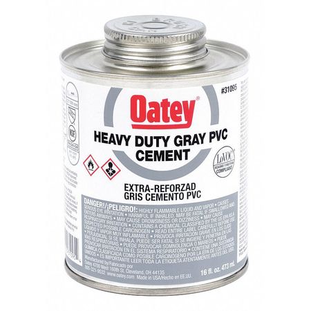 Oatey PVC Cement, Gray, 16 oz. 31095