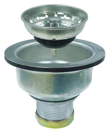 KISSLER Sink Strainer Assembly, SS, Brass, Chrome 59-2045