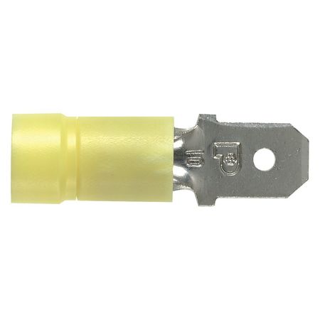 PANDUIT Male Disconnect, Vinyl, 0.98 in., PK50 DV10-250M-L