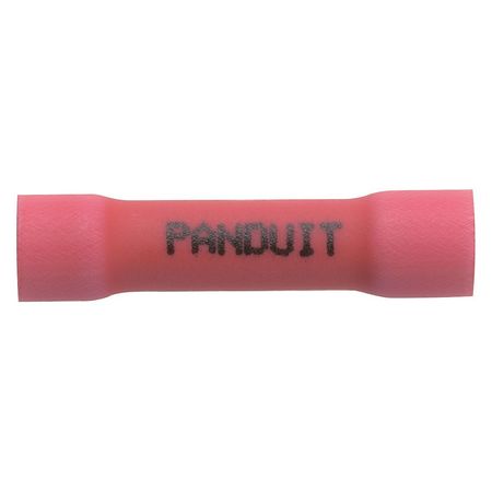 PANDUIT Butt Splice Connector, Red, 1.030in, PK1000 BSV18X-MY