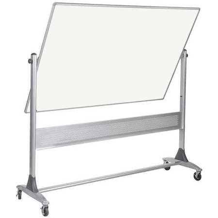 MOORECO 48"x96" Magnetic, Reversible Porcelain Whiteboard, Gloss, Board Frame Material: Aluminum 669RH-DD