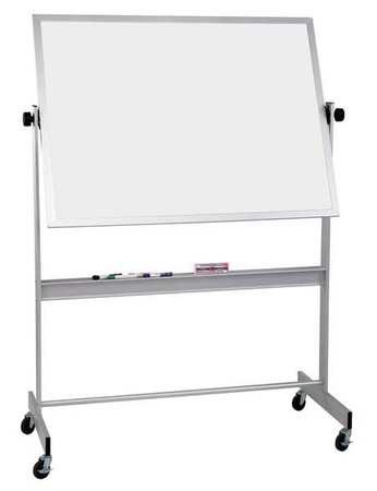 MOORECO 48"x60" Reversible Plastic Whiteboard, Gloss 668AF-HH