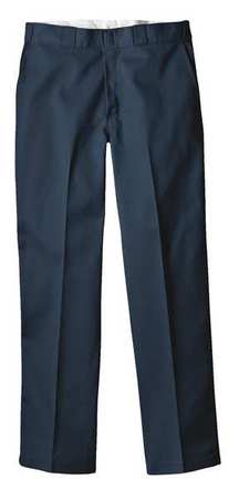 DICKIES Work Pants, Poly/Cotton Twill, Navy, 40x32 P874NV 4032