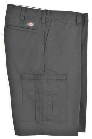 Dickies Cargo Shorts, Poly/Cotton Twill, Black, 36 LR542BK-36