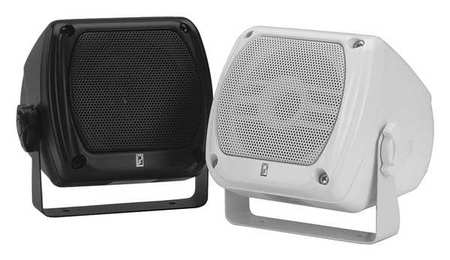 Poly-Planar Outdoor Box Speakers, White, 4in.D, 40W, PR MA840-W