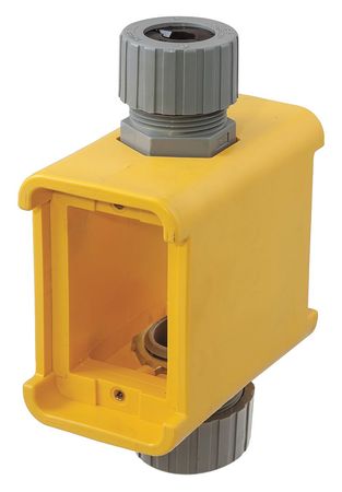 HUBBELL WIRING DEVICE-KELLEMS Electrical Box, 19 cu in, Outlet Box, 2 Gang, Thermoplastic Elastomer, Rectangular HBL3090F