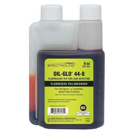 Spectroline Dye, Oil, Yellow/Green, 8oz. OIL-GLO 44-8