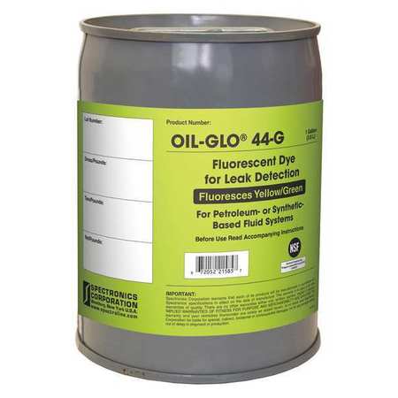 Spectroline Dye, Oil, Yellow/Green, Gallon OIL-GLO 44-G