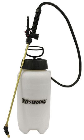 Westward 2 gal. Handheld Sprayer, Polyethylene Tank, Cone Spray Pattern, 46" Hose Length, 40 psi Max Pressure 39D762