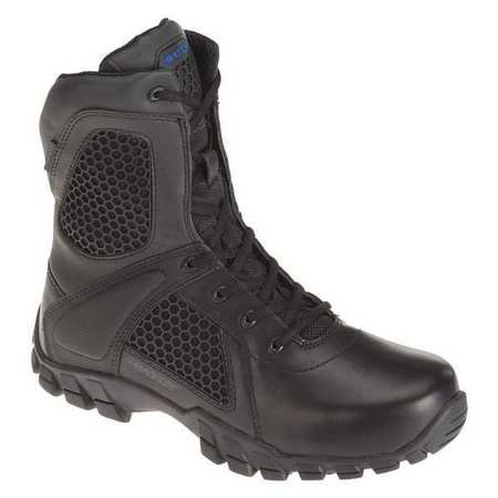 BATES Work Boots, Black, 8 in. H, Mens, 7-1/2, M, PR E07008
