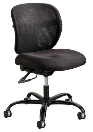 SAFCO Fabric Task Chair, 21-, No Arm, Black 3397BL