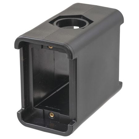 HUBBELL WIRING DEVICE-KELLEMS Electrical Box, 19 cu in, Outlet Box, 2 Gangs, Thermoplastic Elastomer HBL3080BK