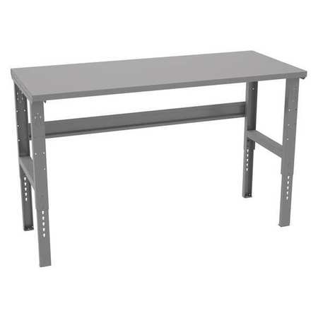 TENNSCO Bolted Workbench, Steel, 72 in W, 35-3/8 in to 41-3/8 in Height, 1,800 lb, Straight WBAT-1-3072S