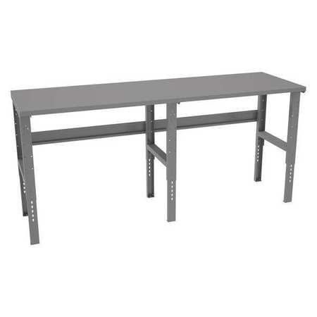 TENNSCO Bolted Workbench, Steel, 96 in W, 35-3/8 in to 41-3/8 in Height, 3,000 lb, Straight WBAT-1-3096S