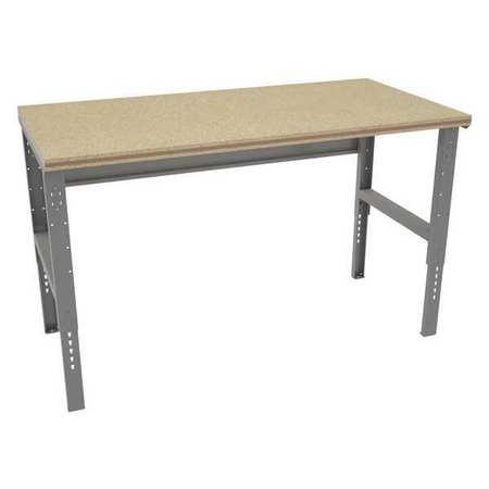 TENNSCO Bolted Workbench, Shop Top, 72 in W, 35-3/8 in to 41-3/8 in Height, 1,500 lb, Straight WBAT-1-3672C