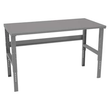 Tennsco Bolted Workbench, Steel, 72 in W, 35-3/8 in to 41-3/8 in Height, 1,800 lb, Straight WBAT-1-3672S