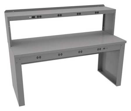 Tennsco Electronic Work Bench, Steel, 72" W, 33-1/2" Height, 1800 lb., Panel EB-2-3072S