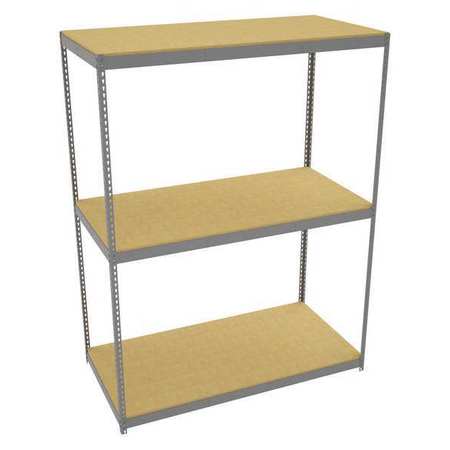 TENNSCO Boltless Shelving Unit, 36-5/8"D x 72-5/8"W x 96"H, 4 Shelves, Steel ZLE8-7236S-3D