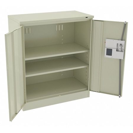 TENNSCO 24 ga. ga. Carbon Steel Storage Cabinet, 36 in W, 42 in H, Stationary 4218ELPY